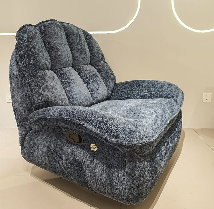 Modern Electric Single Seater Recliner Chair for Small Spaces Bean Bag Sofa with Rocking Sleeper & Cabin Functions for Bedroom