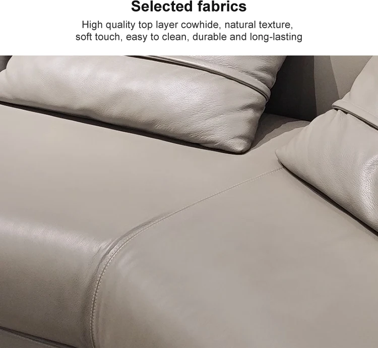 Classics Italy High End Modern Horizon Three Seat Chesterfield Sofa Genuine Leather Sponge Alien Form Elegance for Nordic Villa