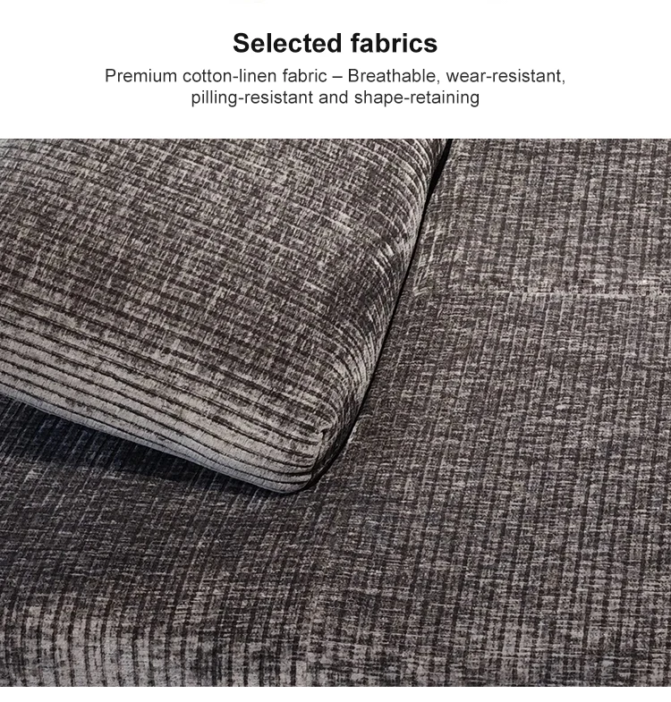 Factory Customization Tofu Cubes L-Shape Chenille Fabric Modular Sofa for Living Room Hotel & Villa Use Minimalist Design