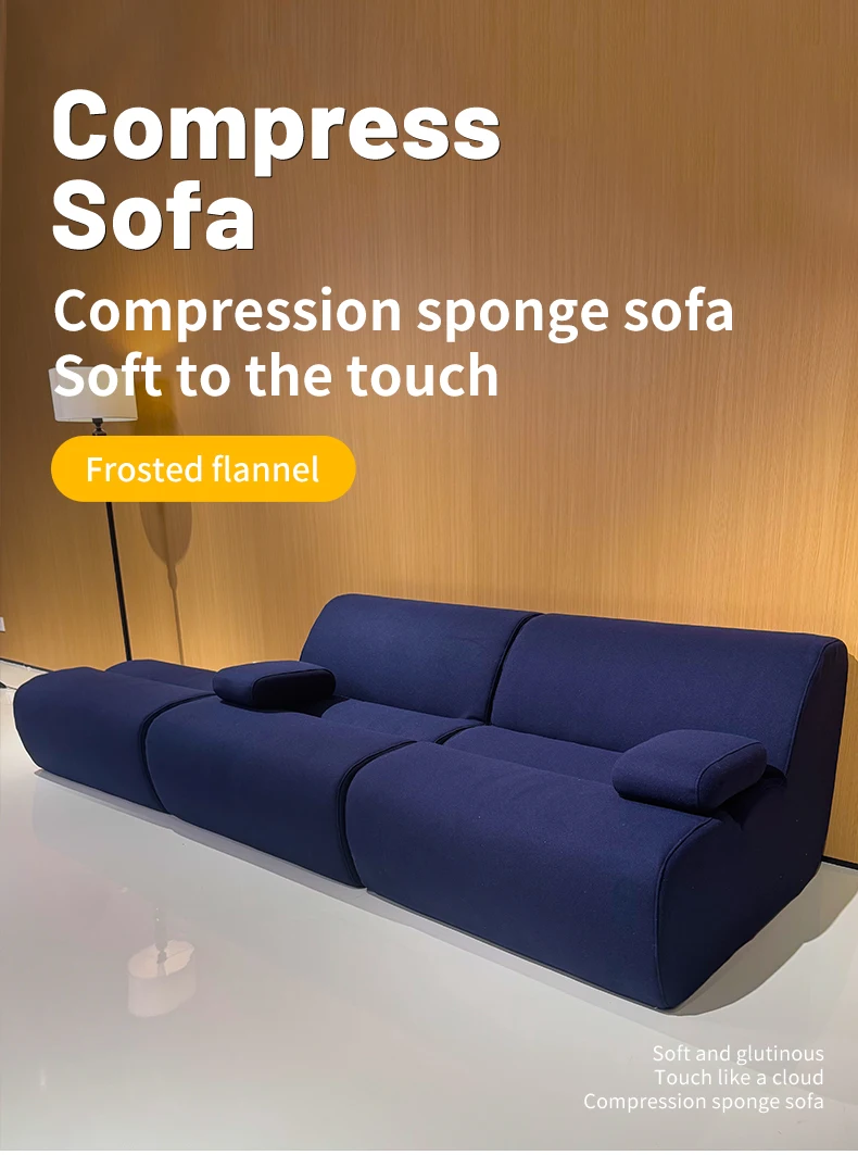Modern Minimalist Modular Foam Sectional Vacuum Couch Compress Sofa Set Feature Storage Wholesale Price for Living Room Use