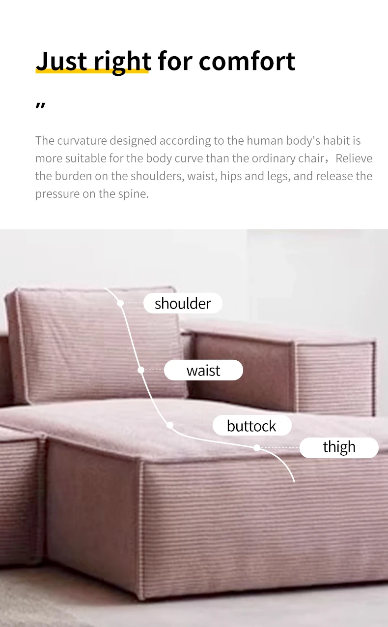 Modern 45D HR Foam Compressed Fabric High Density Reclining L-Shape Sofa Bed Set Easy Assembly Minimalist Living Room Hotel