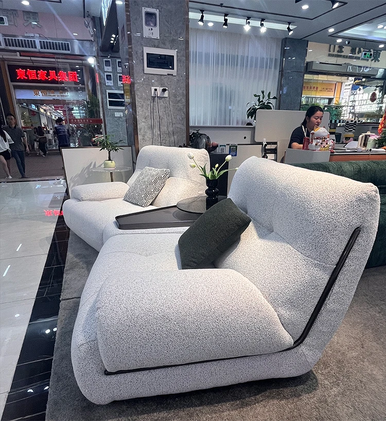 Italian Designer Minimalist Corner Two Seat Sponge Sofa Fabric Cover Customizable Wood Legs Elegant Living Room Decor for Hotel