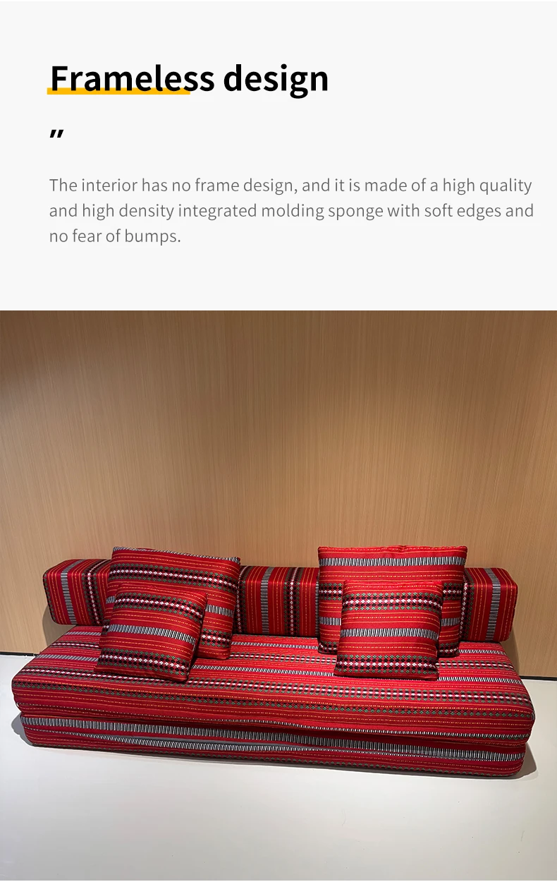 Custom Modern Mahjong L-Shape Sofa Sectional Sofa Bed Convertible Arabic Floor Sponge Cushions Living Room Apartment Villa