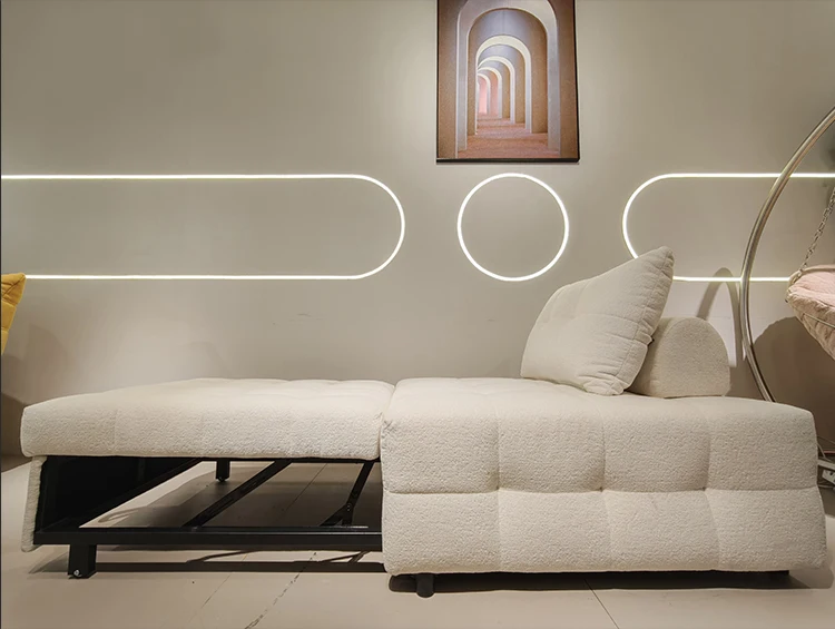 Hot Sales Modern Minimalist Foldable Fabric Sofa Bed for Bedroom and Outdoor Use Small Apartment Living Room